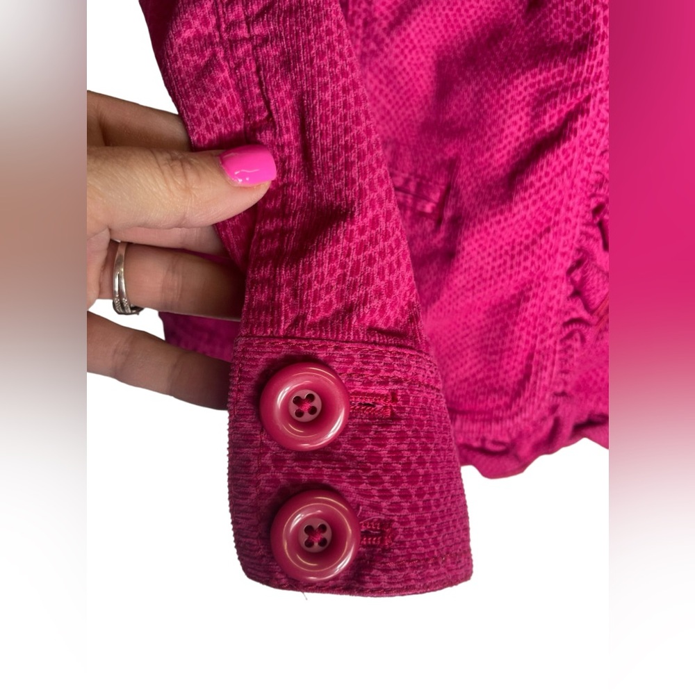 Chico's Pink Ruffle Blazer - Picture 6 of 9